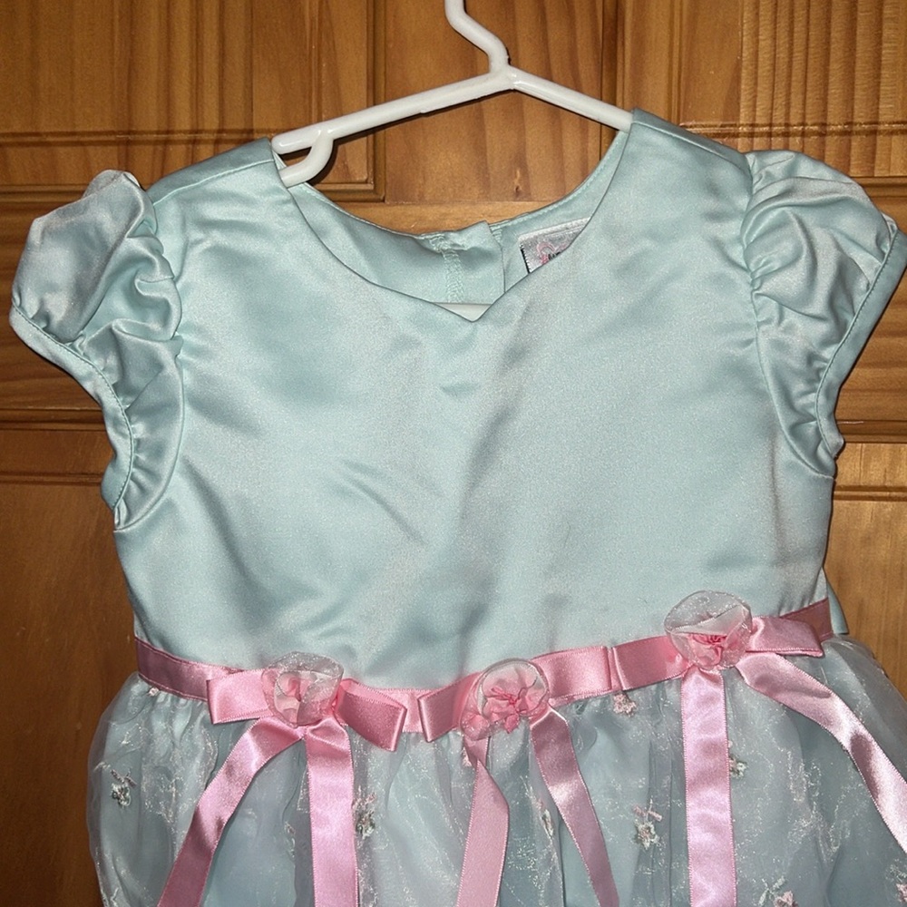 Youngland Light Teal and Pink Summer Dress [Size 6] - Picture 2 of 15